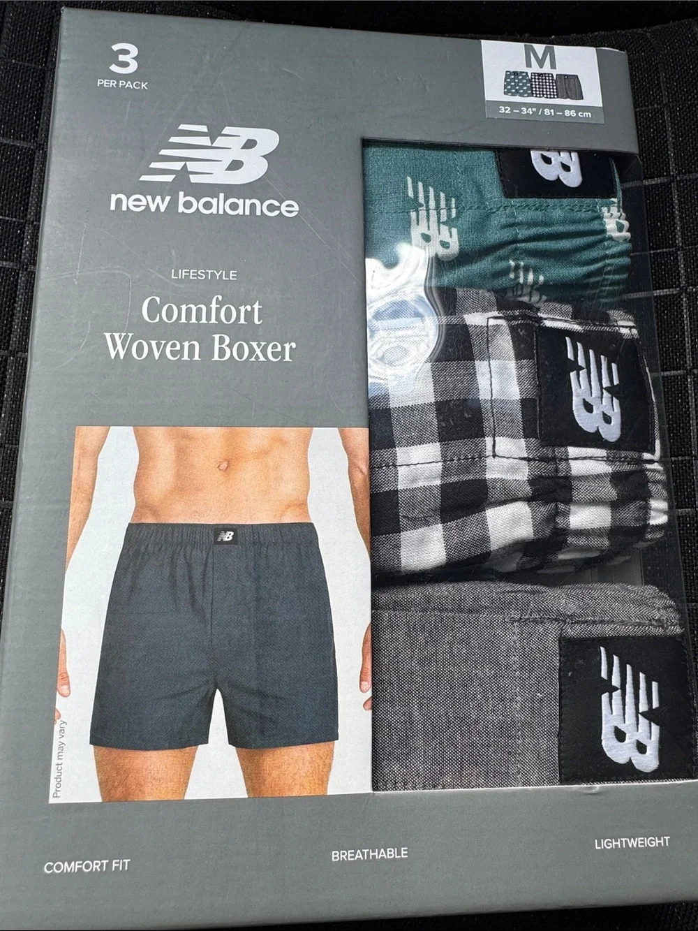 New Balance Boxers Mens Medium 3 Pack
